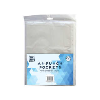 A4 Punch Pockets - 100pk - STA6586OB