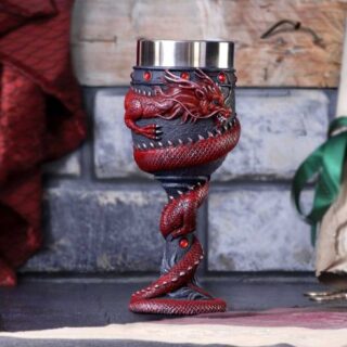 Dragon Coil Goblet Red 20cm -  B5882V2