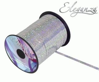 Eleganza Poly Curling Ribbon Holographic 5mm x250yds Silver