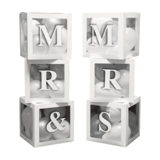 Mr & Mrs Balloon Boxes - 30cmx30cm - 30855-MBC