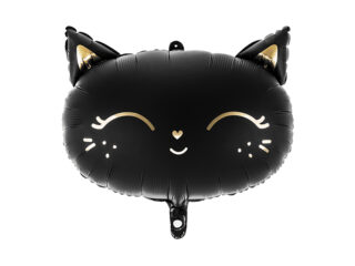 Party Deco Foil Balloon Cat, 48x36cm, black