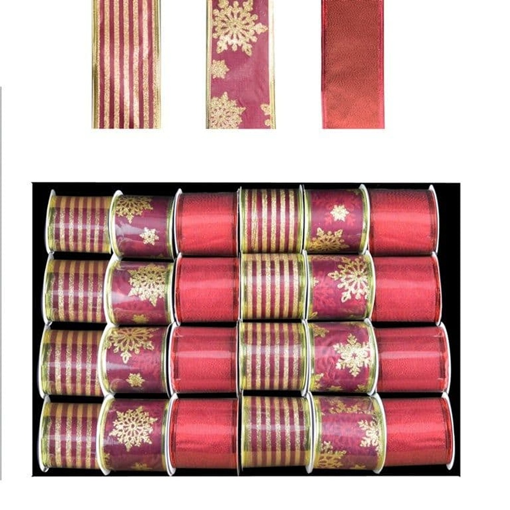 PRINTGLITTER WIRE RIBBON 2.7M RED CDU - 55610