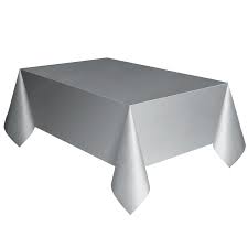 Silver Plastic Tablecovers - 7701518