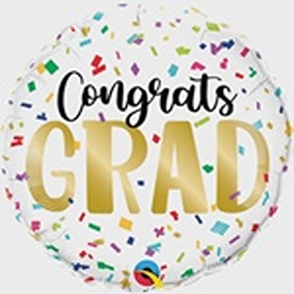 Qualatex - Congrats Grad Color Confetti - 18" - 25767