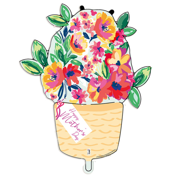 AMSCAN FLORAL BOUQUET HAPPY MOTHER'S DAY SHAPE P35 PKT (70cm x 58cm) - 9916670