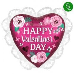 Happy Valentine's Day Intricates SuperShape Satin Luxe  xl