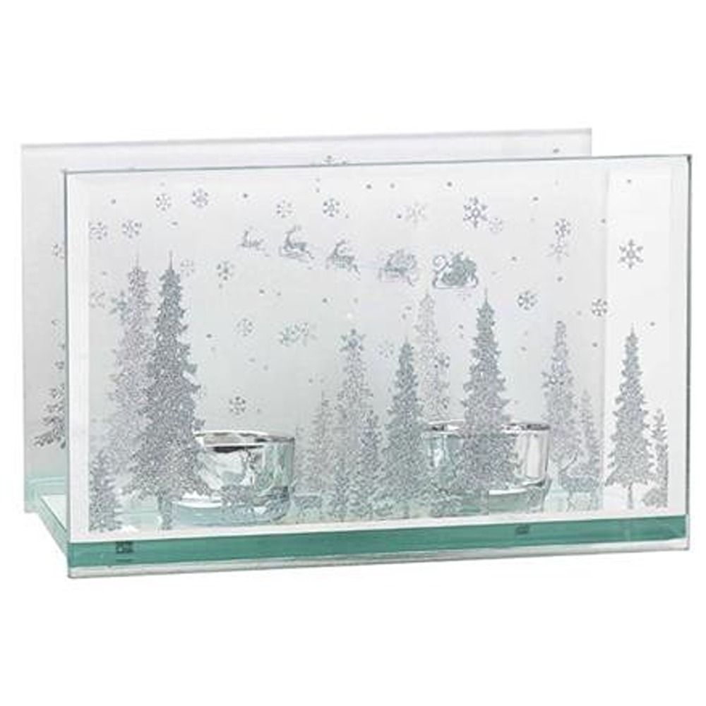 Xmas Glitter Tealight Holder - LP52204*