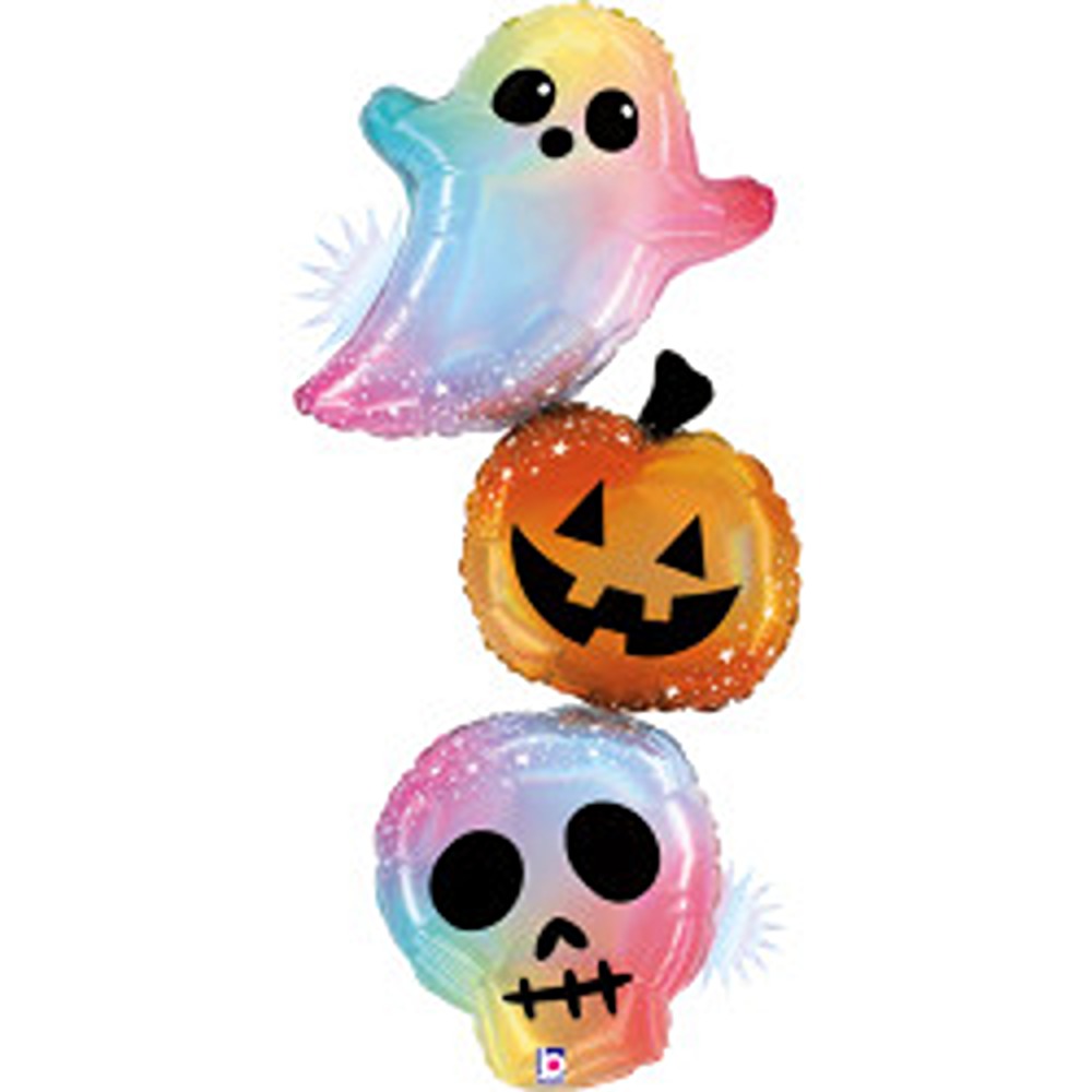 OPAL PASTEL HALLOWEEN TRIO 41" GRABO HOLOGRAPHIC SHAPE O PKT - 25305RH-P