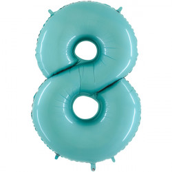 Grabo 40" Pastel Blue Number 8 Pkt - 068PB-P