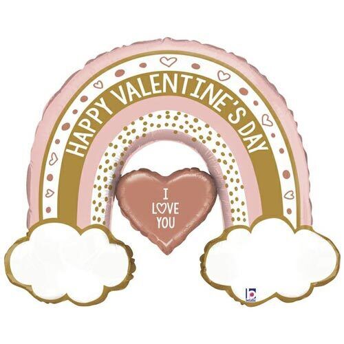 Grabo 40" Rose Gold Valentine Rainbow Shape G - 25071