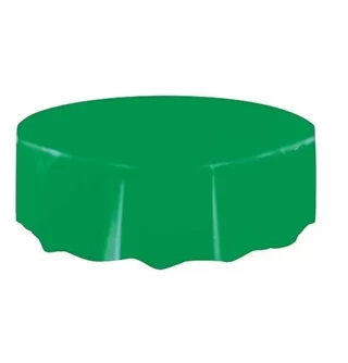 Unique - Round Plastic Tablecover Emerald Green - 84