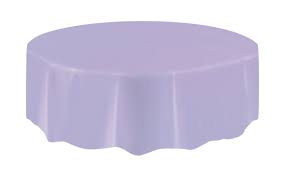 Unique - Lavender Plastic Round Table Cover - 84