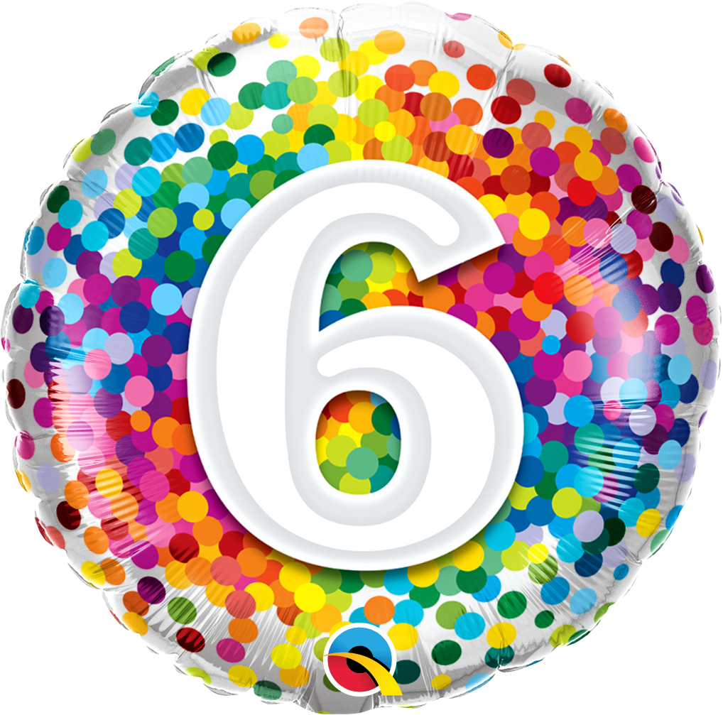 18" ROUND 01CT - 6 RAINBOW CONFETTI *