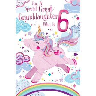Kingfisher - Age 6 Great-Granddaughter Unicorn - Code 75 - 6pk - FF008C