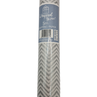 Silver Pattern / White - 5M Roll Wrap - R01-1705