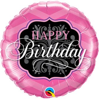Qualatex - Elegant Pink & Black Birthday Mini - 9