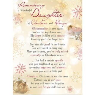 Regal - Remembering A Wonderful Daughter - Grave Card - 6pk - C89030