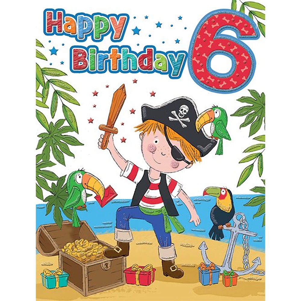 Regal - Age 6 Male Pirate - Code 50 - 6pk - C80167*