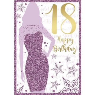 Xpress Yourself - Age 18 Female Dress Glittery - Code 50 - 12pk - 2 Designs - SL50025B/01