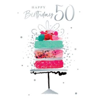 Kingfisher - Age 50 Female Cake - Code 50 - 6pk - AA015