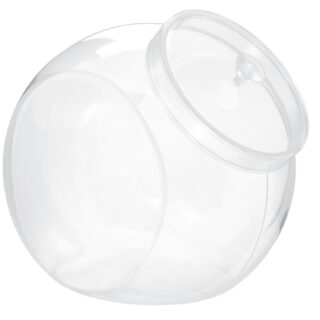 Round Plastic Clear Angled Container With Lids - 410017