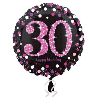 Anagram Pink Sparkling Celebration 30th Standard Foil Prismatic Balloons S40 - 3378501