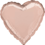 Anagram Metallic Rose Gold Heart Standard Unpackaged Foil Balloons S15 - 3618602