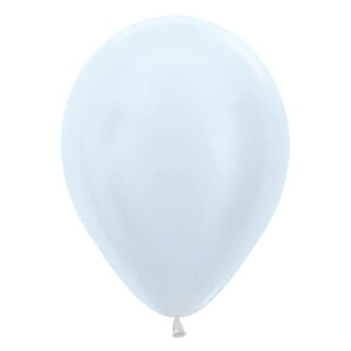 Amscan - Satin Solid White 405 Latex Balloons - 25ct - 12
