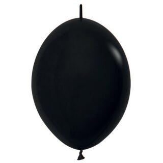 Fashion Colour Link-O-Loon Solid Black 080 Latex Balloons 12