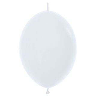 Sempertex Fashion Colour Link-O-Loon Solid White 005 Latex Balloons 12
