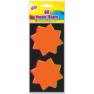 60 Fluorescent Stars 7.5 x 7.5cm - 2005251