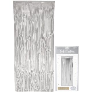 Oaktree Foil Door Curtain 0.90m x 2.40m Matte Metallic Silver - 650558