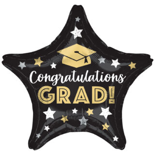 Anagram - Congratulations Grad Stars Standard Foil Balloons - 17