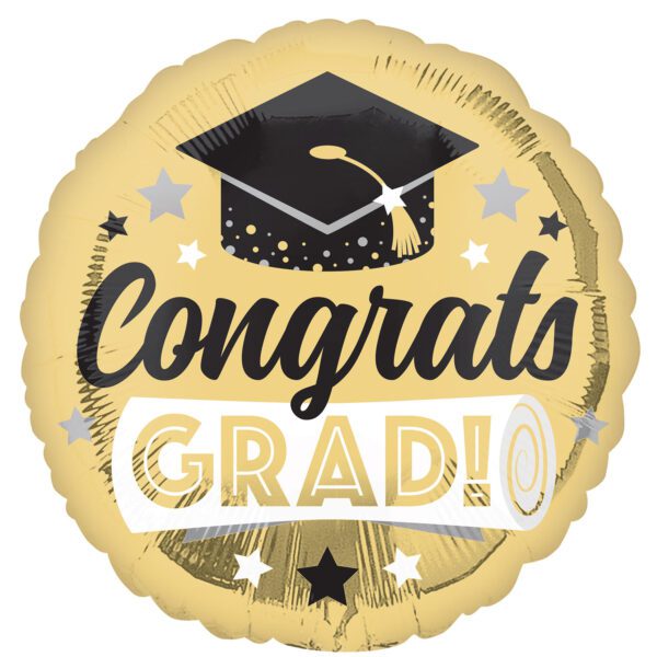 Anagram - Congrats Grad Shiny Gold Standard Foil - 17" - 4421001
