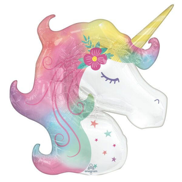 Anagram Enchanted Unicorn SuperShape XL Foil Balloons 33"/83cm w x 29"/73cm h P35 - 4289301