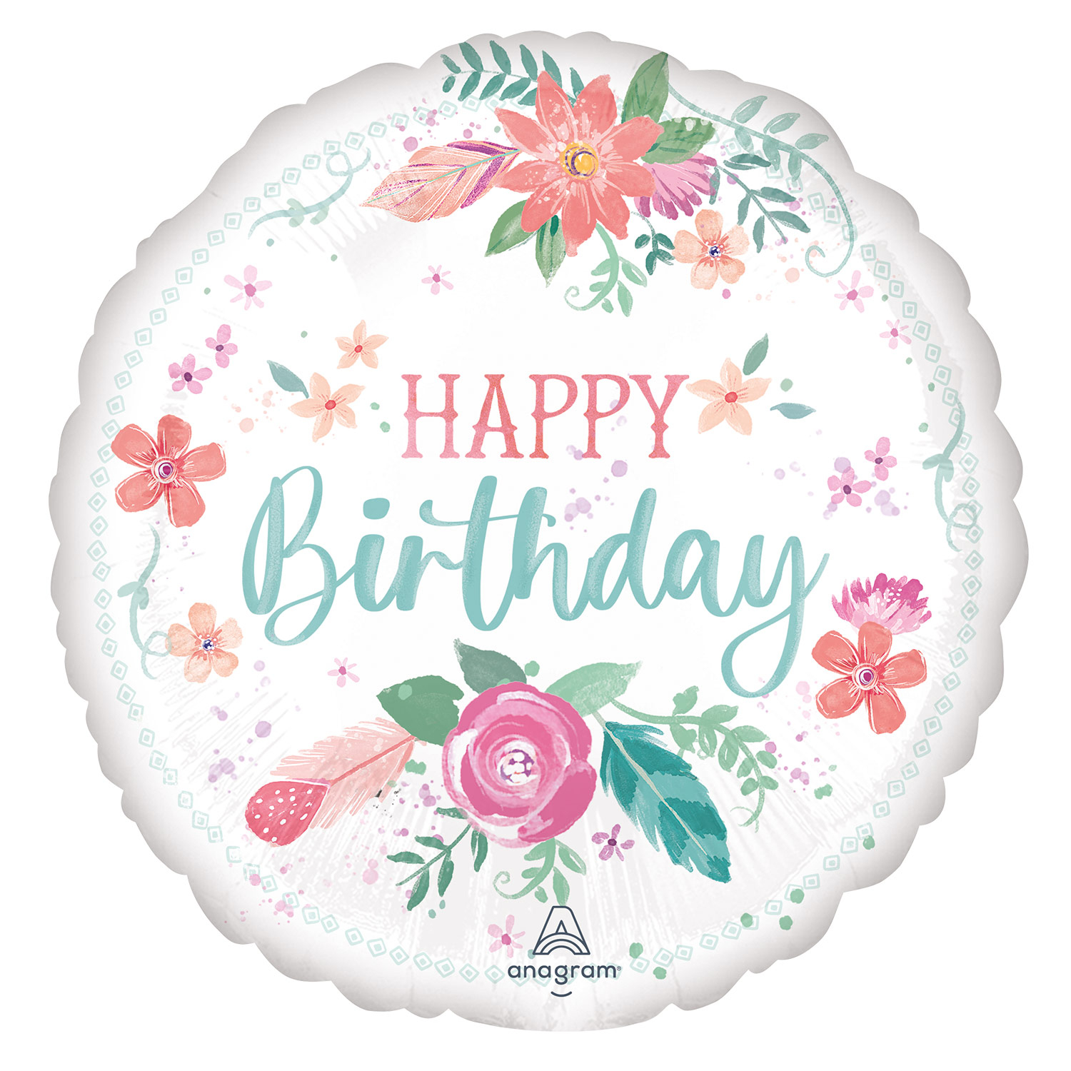 Anagram Free Spirit Happy Birthday HX Foil Standard Balloons S40 *