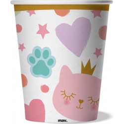 CAT PRINCESS CUPS 250ml (8pz)