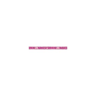 Unique - Pink Glitz 80 Prism Banner - 9ft - 92068