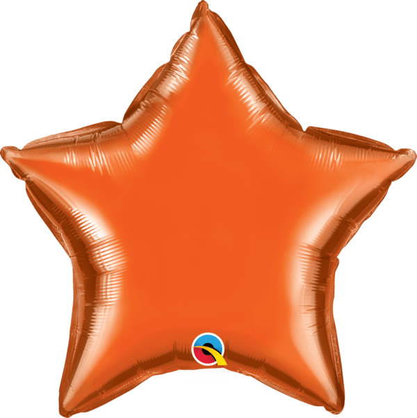 QUALATEX 20"  STAR ST - ORANGE PLAIN FOIL - 86966*
