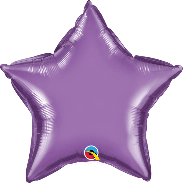 QUALATEX 20"  STAR ST - CHROME PURPLE PLAIN FOIL - 89669*