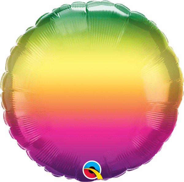 QUALATEX 18"  ROUND  - VIBRANT OMBRE - 97425*