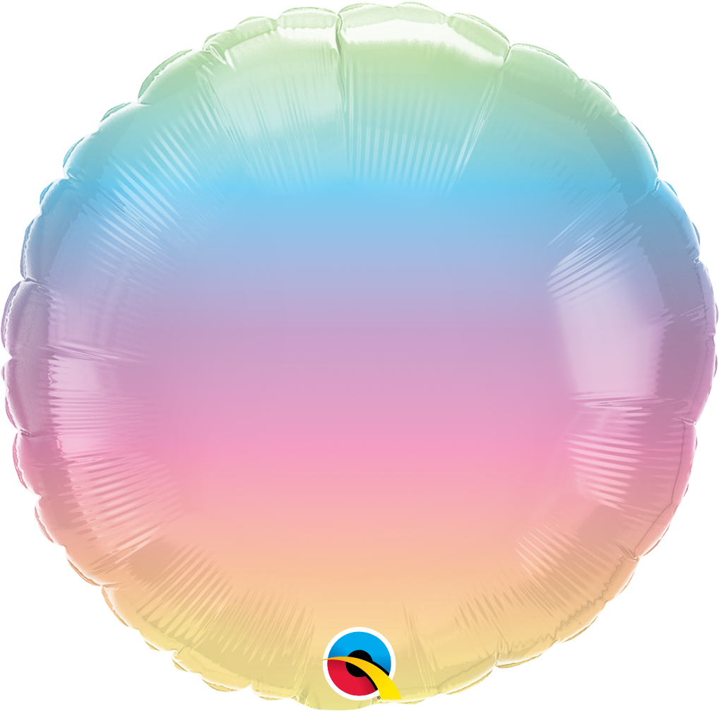 QUALATEX 18" ROUND - PASTEL OMBRE - 97429*