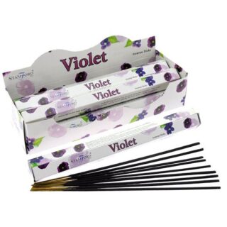 37104 Stamford Premium Hex Incense Sticks Violet - INC222