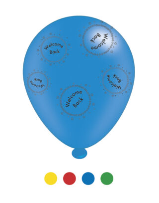 Welcome Back Latex Balloons x 6 pks of 8 balloons