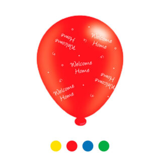 Welcome Home Unisex Mix Latex Balloons x 6 pks of 8 balloons