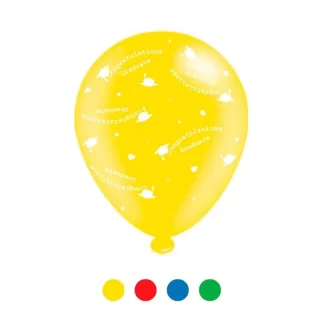 Apac - Congratulations Graduate Unisex Mix Latex Balloons - 6 pks of 8 balloons - LA1064