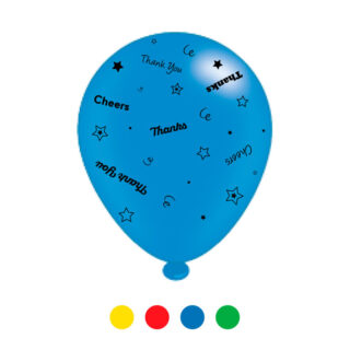 Thank You Unisex Mix Latex Balloons x 6 pks of 8 balloons