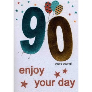 Lets Party - Age 90 Male Stars & Balloons - Code 50 - 6pk - LP5037