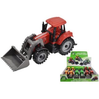 Plastic Tractors With Front Loaders (3 Asst Colours)