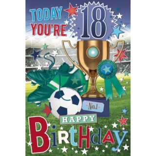 Xpress Yourself – Reflections - 18th Birthgday -  3D Football – Code 75 – 6pk – SR7535A